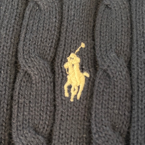 Ralph Lauren NWOT Navy Cable-Knit Cotton Crewneck Sweater - Picture 3 of 6